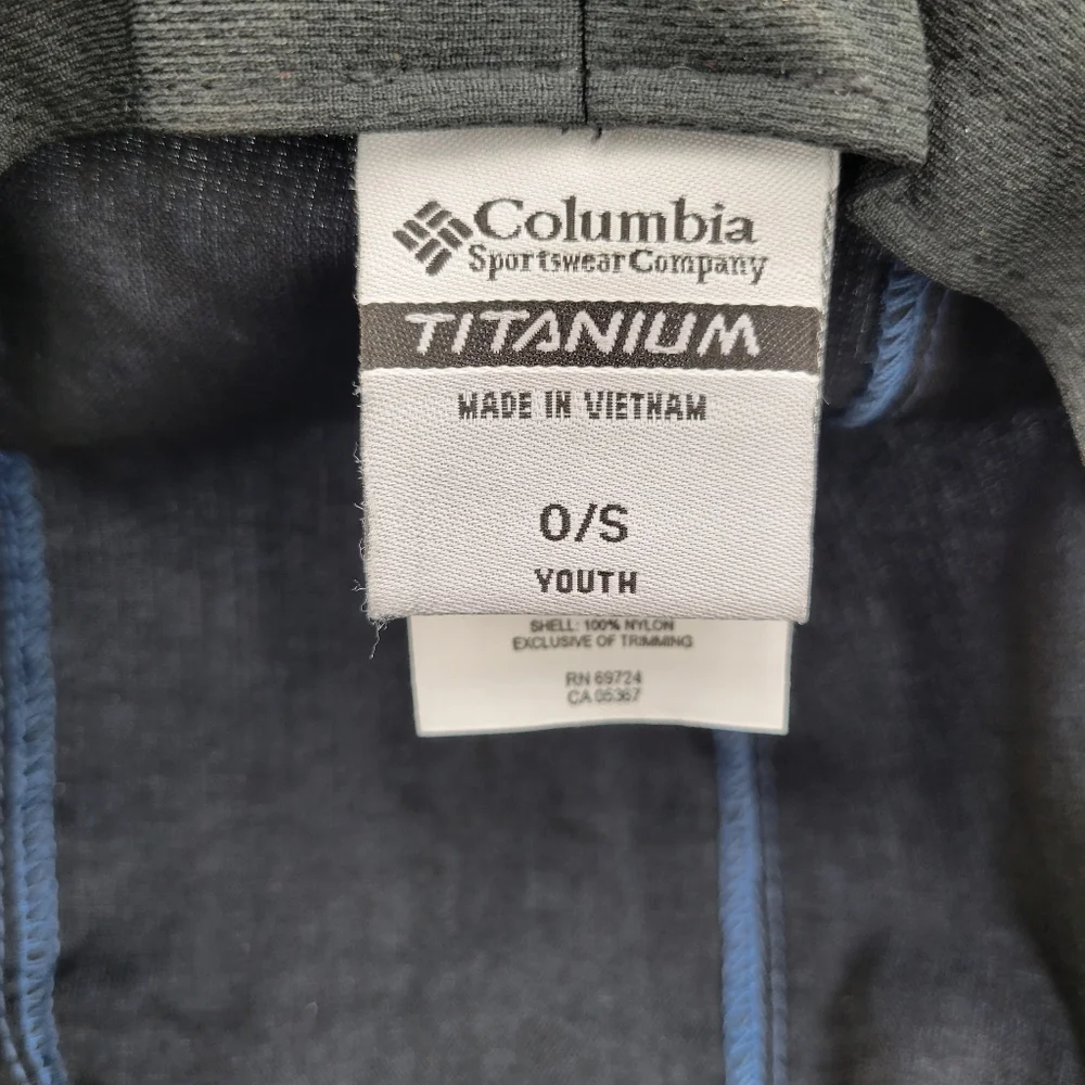 Youth Columbia Titanium Omi-Shade Bucket Hat Navy One Size Unisex - Picture 7 of 10
